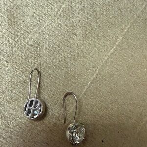 Henri Bendel Silver Crystal Earrings